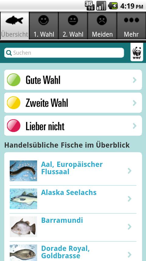 WWF-Fischratgeber Android Lifestyle
