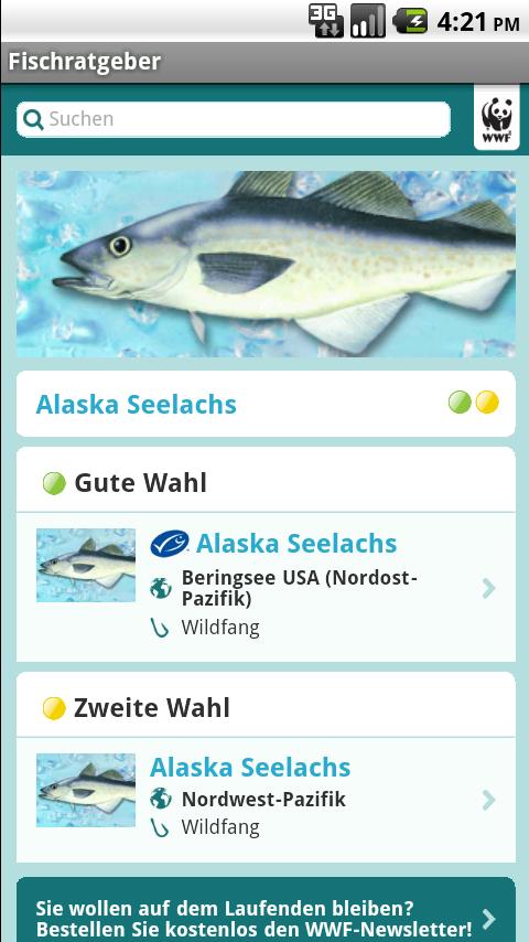WWF-Fischratgeber Android Lifestyle