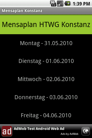 Mensaplan Konstanz Android Lifestyle