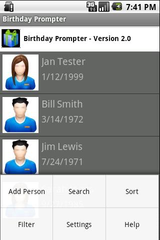 Birthday Prompter Android Lifestyle