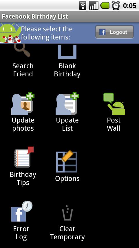 Facebook Birthday List(LITE) Android Lifestyle