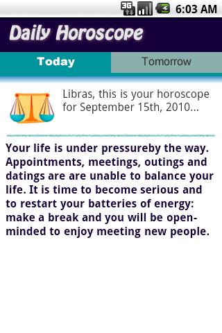 Libra Daily Horoscope Android Lifestyle