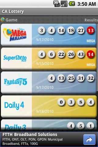 California Lottery Results Android Lifestyle
