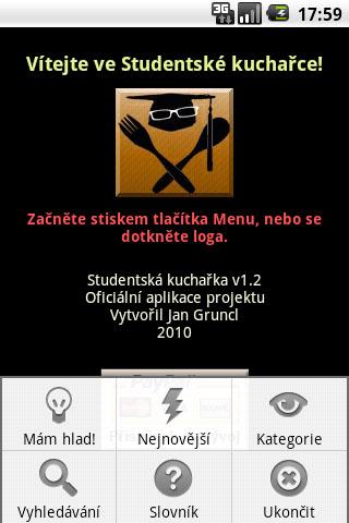 Studentská kuchařka Android Lifestyle