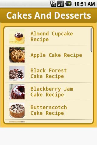 Cuisine : Cakes and Desserts Android Lifestyle