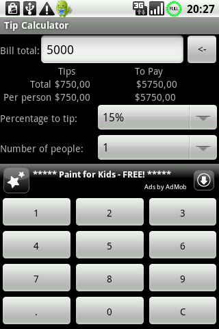 Just Tip Calculator Android Lifestyle