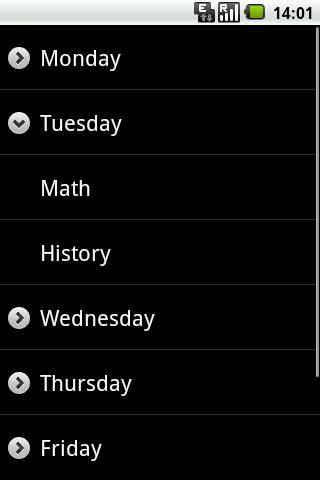 Curriculum Schedule Free Android Lifestyle