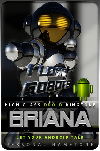 BRIANA nametone droid Android Lifestyle