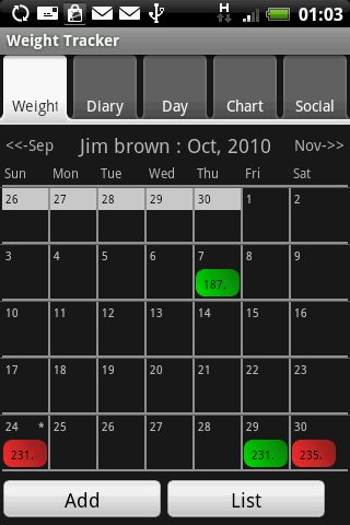 WeightTracker Android Lifestyle