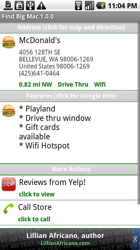 Find Big Mac Android Lifestyle