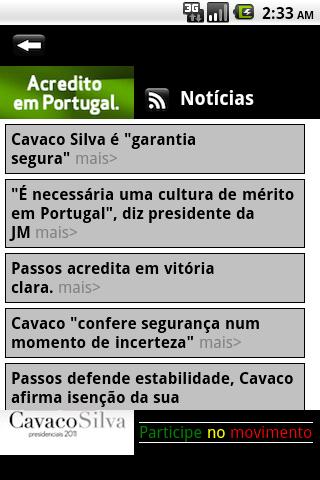 Cavaco Silva 2011 Android News & Weather