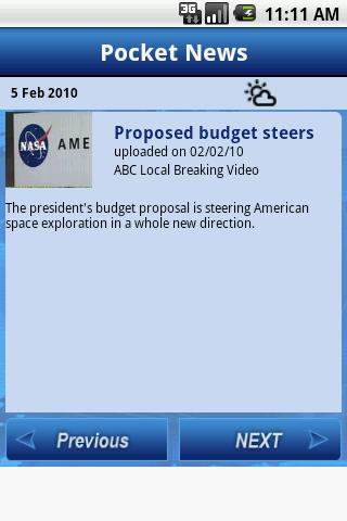 Pocket News for Business & Env Android News & Weather