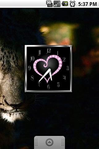 HQ Diamond Rose Heart Clock