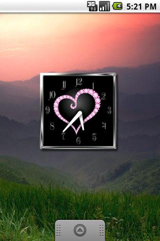 HQ Diamond Rose Heart Clock Android News & Weather