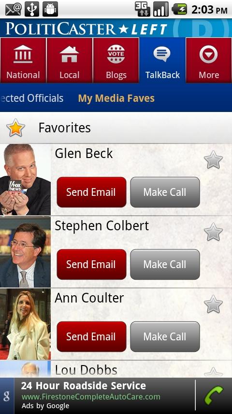 PolitiCaster Left – Politics Android News & Weather