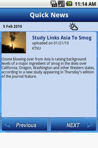 Quick News For Environment Android News & Weather