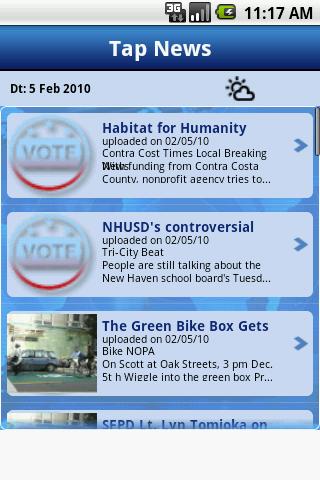 Tap News For Politics Android News & Weather
