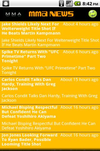 MMA Live News Android News & Weather