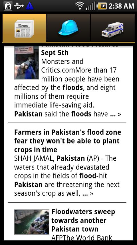 Pakistan Flood Relief 2010 Android News & Weather