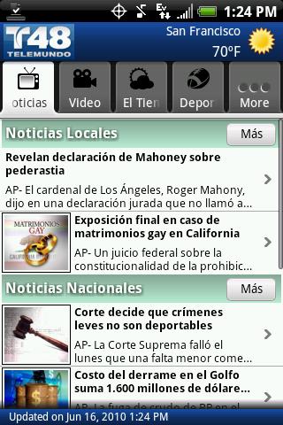 Telemundo San Fco/SanJose/Oak Android News & Weather