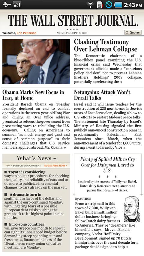 The Wall Street Journal. Android News & Weather