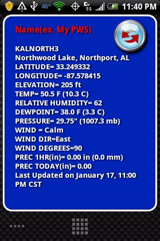 PWS Weather Widget Android Weather