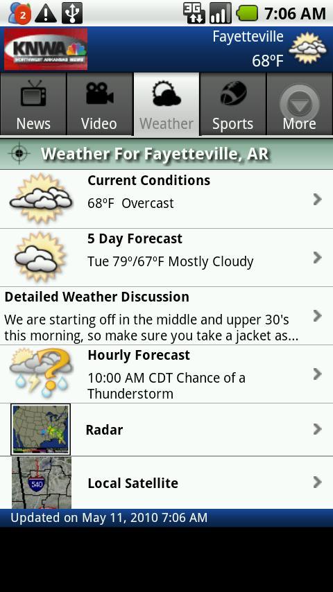 KNWA Northwest Arkansas News Android News & Weather