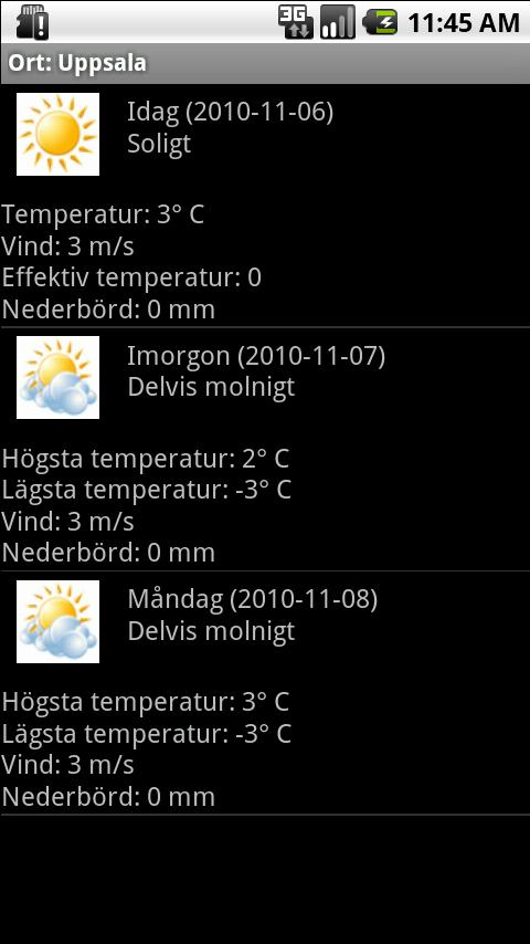Sveriges väder Android News & Weather