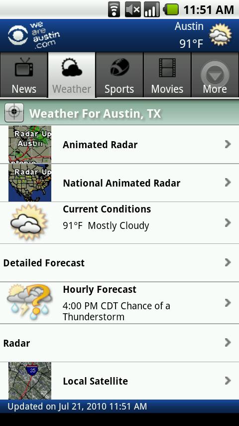 WeAreAustin.com KEYE Android News & Weather