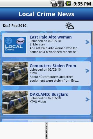 News: Local Crime Finder Android News & Weather