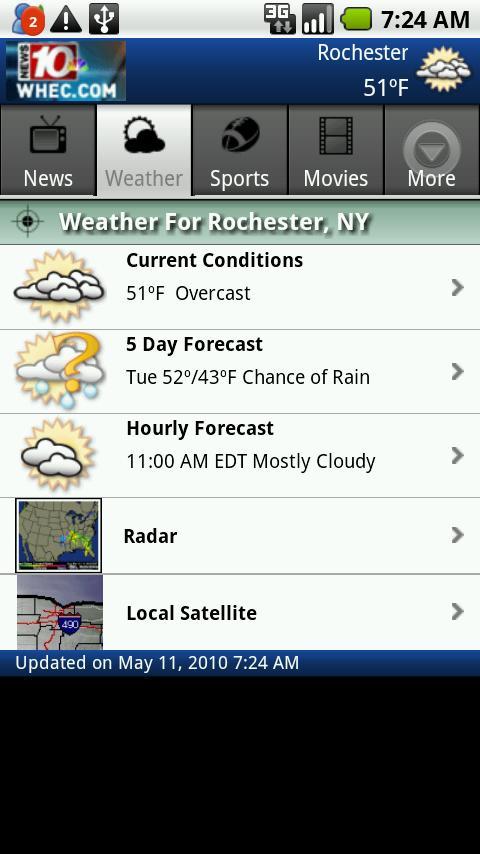 WHEC Rochester Android News & Weather