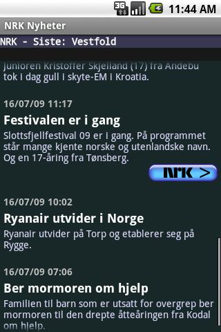 NRK Nyheter Android News & Weather