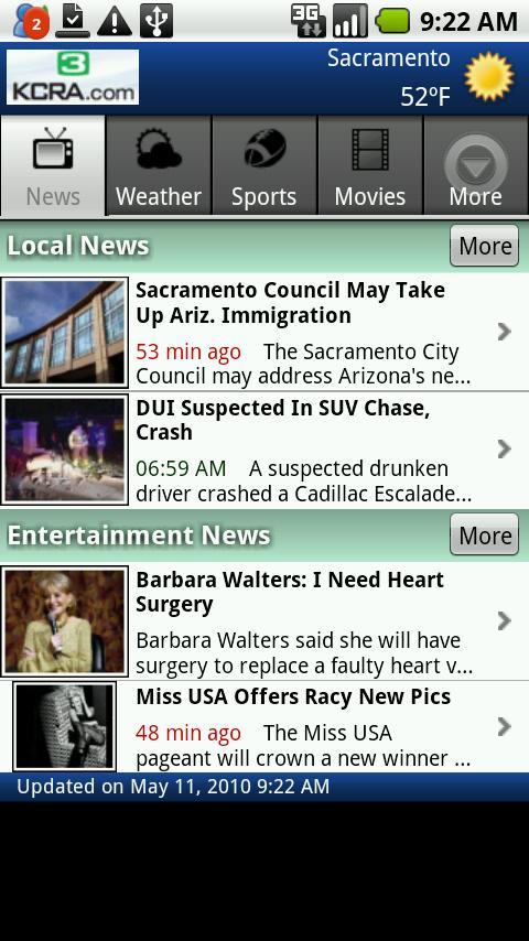 KCRA 3 Android News & Weather