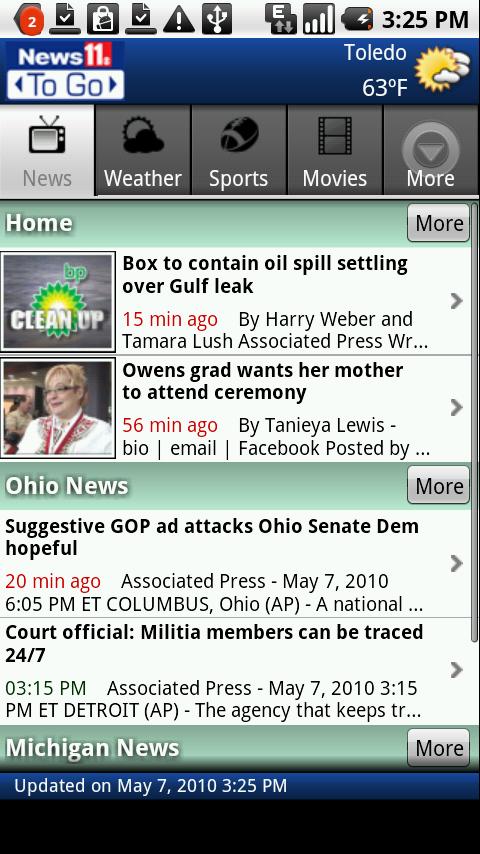 WTOL News 11 To Go Android News & Weather