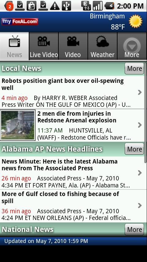 FOX 6 News WBRC Android News & Weather