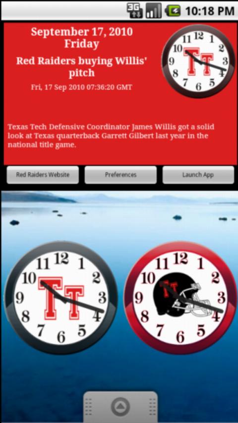Red Raiders Ftbl Clock & News Android Sports