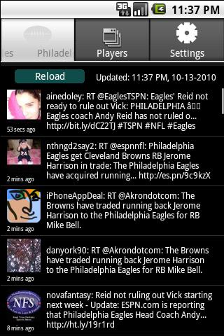 Philadelphia Eagles Tweets Android Sports