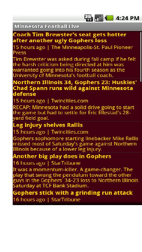 Minnesota Football Live Android Sports