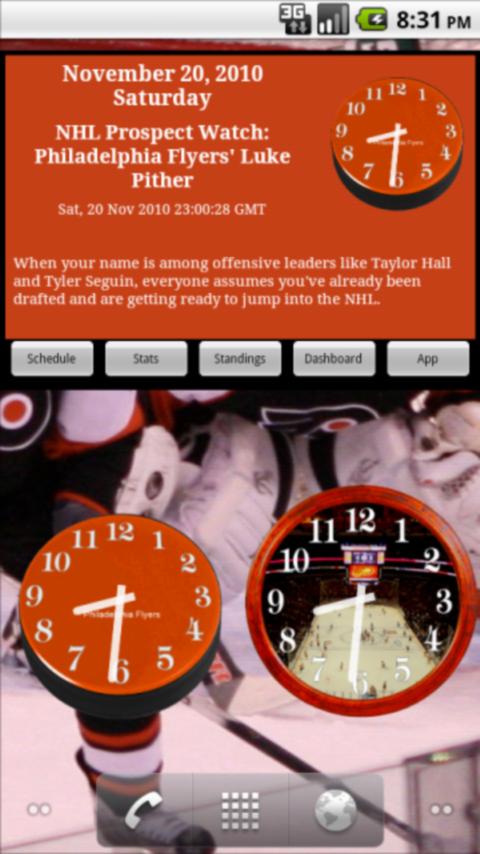 Flyers Hockey News & Clocks Android Sports