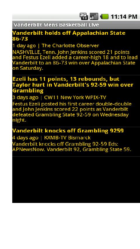Vanderbilt Mens Bball Live Android Sports