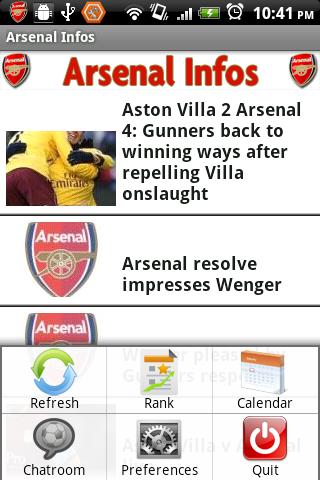 Arsenal Infos Android Sports