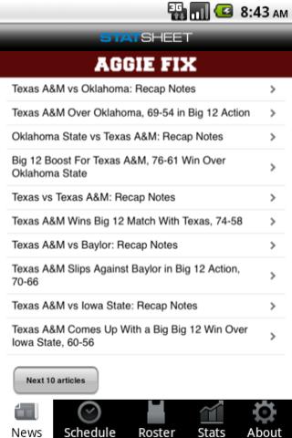 Aggie Fix Android Sports
