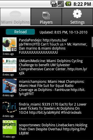 Miami Dolphins Tweets Android Sports