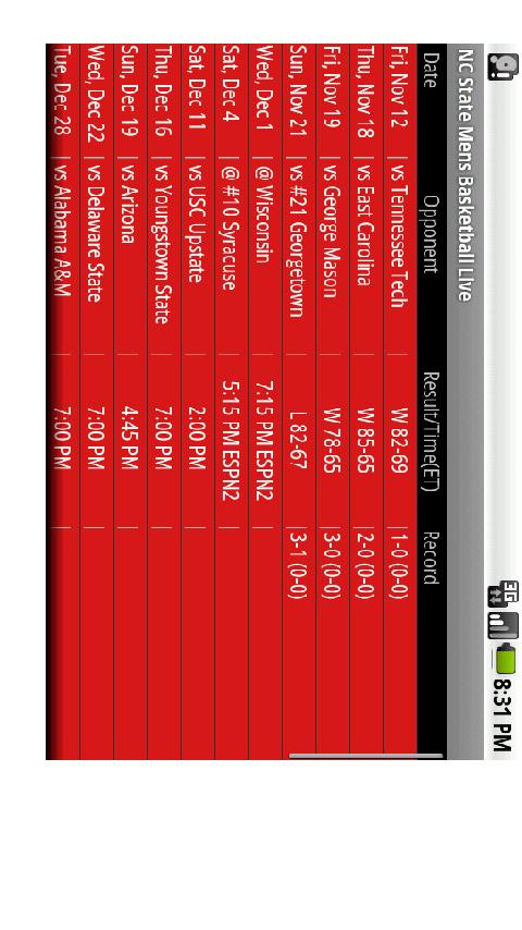 NC State Mens Basketball Live Android Sports