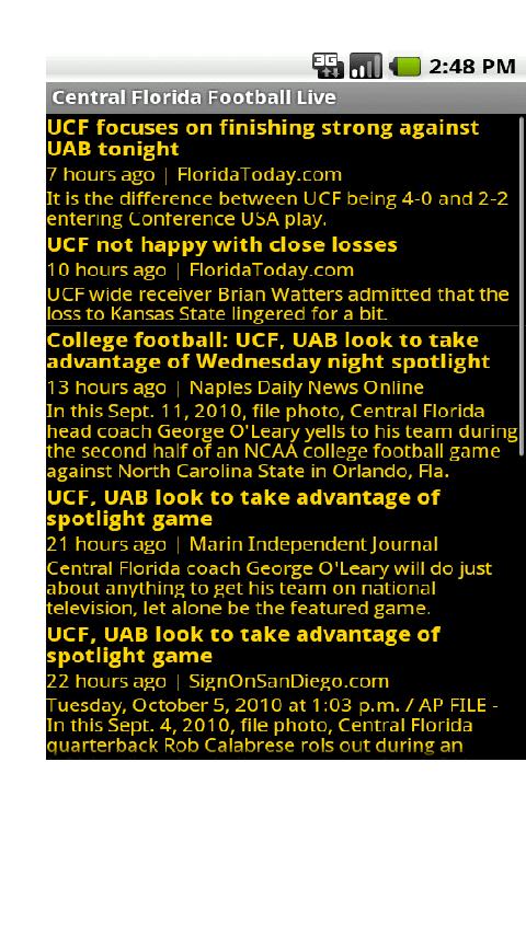 Central Florida Football Live Android Sports