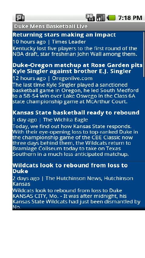 Duke Mens Basketball Live Android Sports