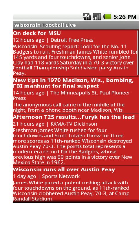 Wisconsin Football Live Android Sports