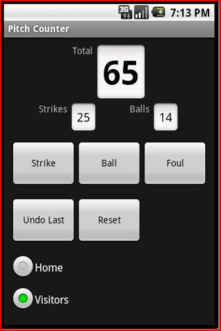 Pitch Counter Android Sports