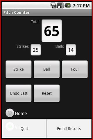 Pitch Counter Android Sports