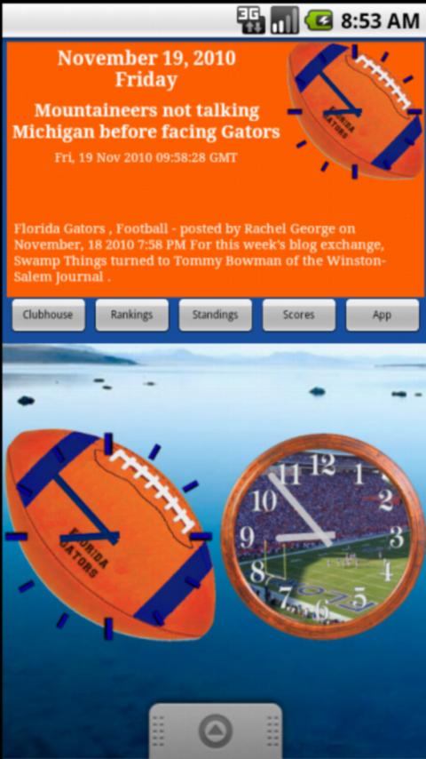 Gators Ftbl News & Clocks Android Sports